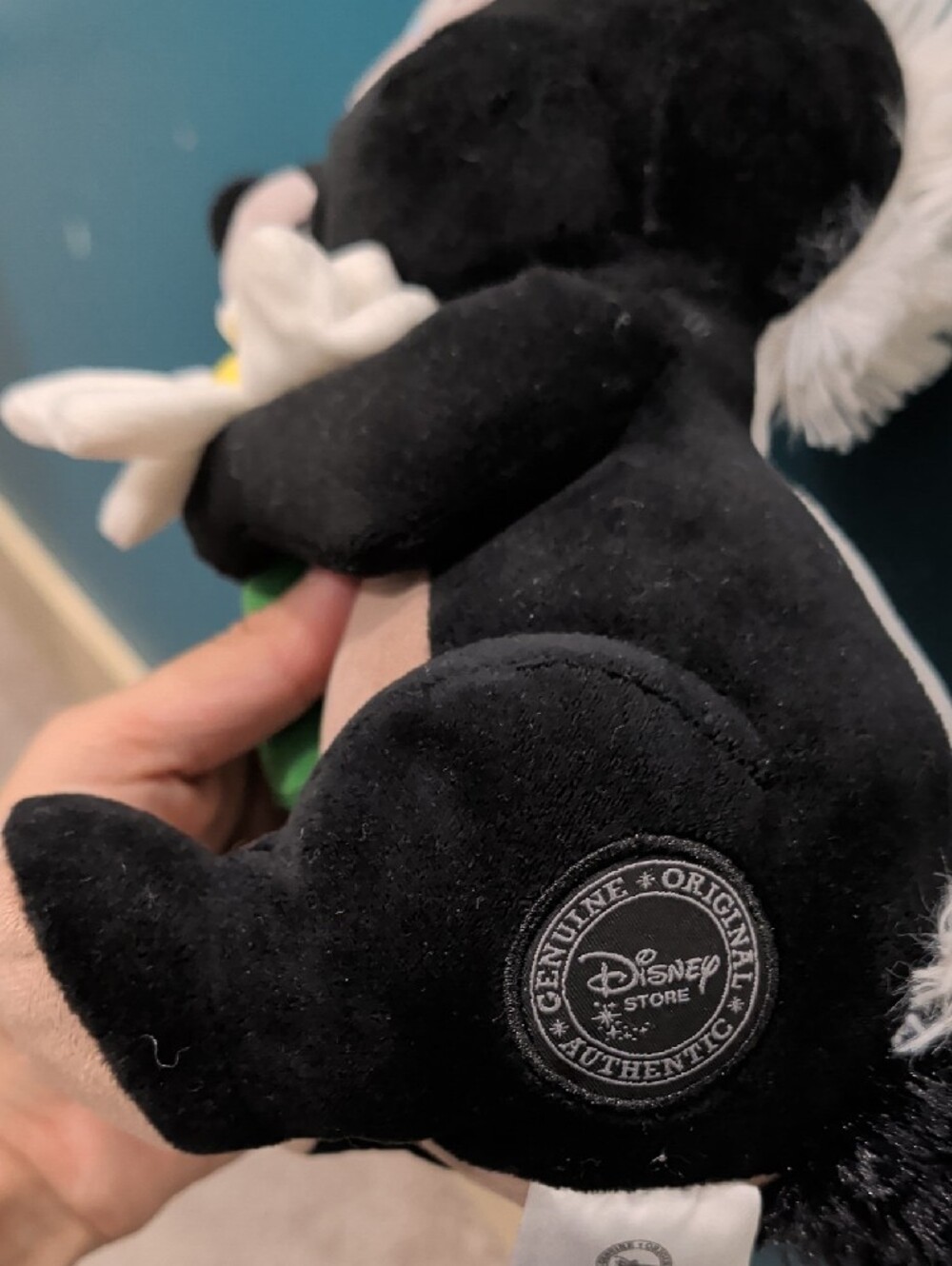 Disney Bambi Black & White Skunk Plush with Blue Eyes - Picture 3 of 7